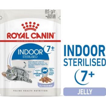  Royal Canin Indoor7+ Jelly Cat Wet Food - Pouches 85G 