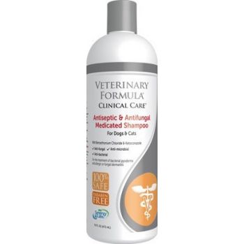  Synergy Labs Veterinary Formula Clinical Care Antiseptic & Antifungal Medicated Shampoo For Dogs & Cats 473ml 