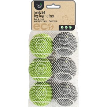  All For Paws Bouncy Tennis Ball Dog Toys - 6 Pack 