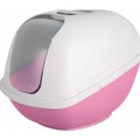 PETMATE JUMBO BASIC HOODED LITTER PAN ~ PEARL WHITE & PEARL PINK