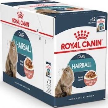  Royal Canin Cat WET FOOD - HAIRBALL CARE (POUCHES) Box of 12x85g 
