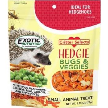  EXOTIC NUTRITION CRITTER SELECTS HEDGIE BUGS & VEGGIE 2.75 OZ. REF: EOEN1558 