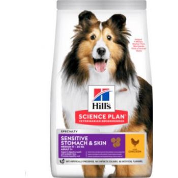  Science Plan Sensitive Stomach & Skin Medium Adult Dog Food With Chicken (14kg) 