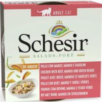 Schesir Salad Cat Wet Food Beef And Chicken With Mango And Green Beans 85g