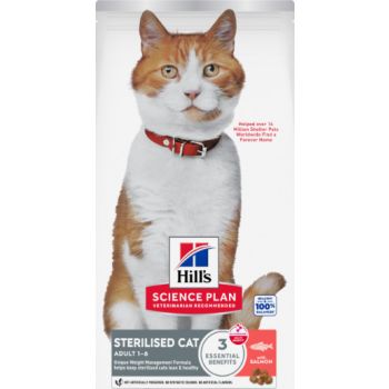  Hill’s Science Plan Sterilised Cat Adult Cat Food With Salmon (10kg) 