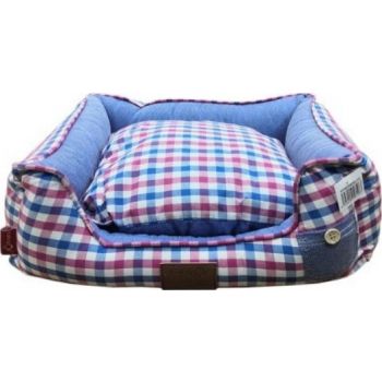  Catry Pet Cushion - Mixed Colour Check Design - 50 X 40 X 14cm 