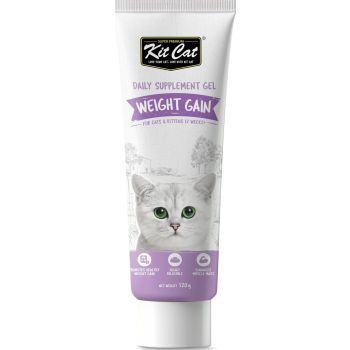  Kit Cat Daily Nutritional Supplement Gel For Cats & Kittens- Weight Gain (120g) 