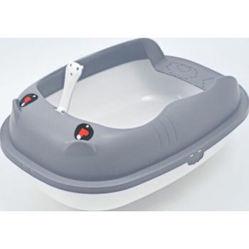  SAAS STYLISH CAT LITTER TRAY L  GREY 60x41x21 cm 