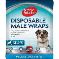Simple Solution Disposable Male Dog Wraps Medium