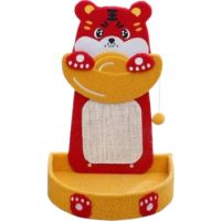 Cozy Paws Tiger Shape Cat Scratching Board With Cat Bed and Sisal Rope -41*33*62cm