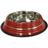 RainTech Stainless Steel Colored with Silver Linning Bowl, 32 oz-25.5cm