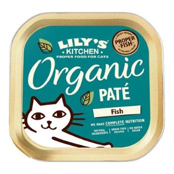  Lily's Kitchen Organic Fish Pate Wet Cat Food - 85G 