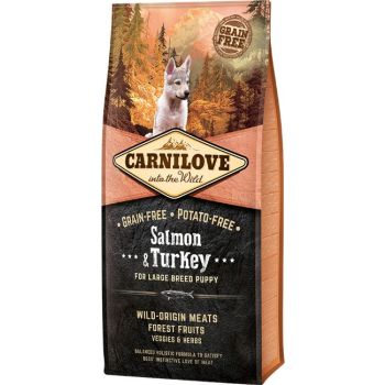  Carnilove Salmon & Turkey for Large Breed Puppies 12kg 