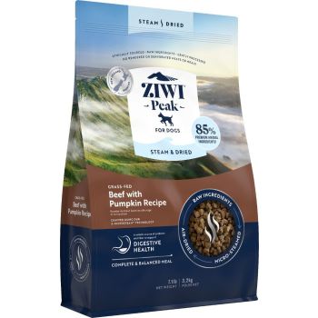  ZIWI Peak Steam & Dried Grass-Fed Beef with Pumpkin Recipe Dry Dog Food 3.2kg 