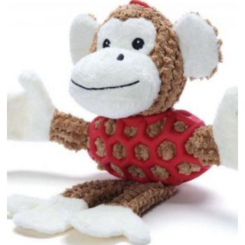  MONKEY WITH RUBBER NET AND SQUEAKY - SMALL (34) 