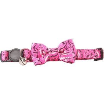  Pawise Cat Collar with Bowknot Pink 