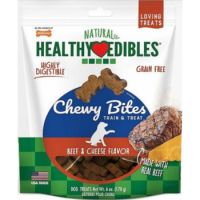 Nylabone Healthy Edibles Grain Free Chewy Bites Beef & Cheese Flavor 6 Oz