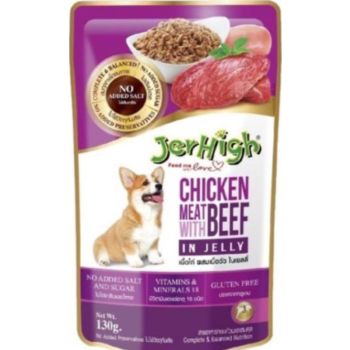  Jerhigh Dog Snack (Chicken with Beef in Jelly)130g 