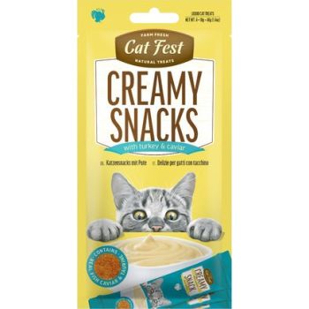  Cat Fest Creamy Snacks- Turkey With Caviar 4x10g 
