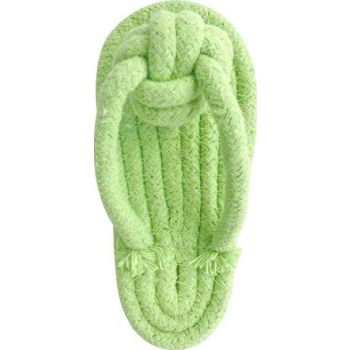  PETS CLUB SLIPPER SHAPED NATURAL COTTON CHEW TOYS FOR DOGS-GREEN,SIZE: 14 CM 