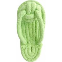 PETS CLUB SLIPPER SHAPED NATURAL COTTON CHEW TOYS FOR DOGS-GREEN,SIZE: 14 CM
