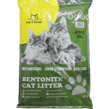  Cat Partner Bentonite Dust Free Clumping Litter 25 L – Green Apple 