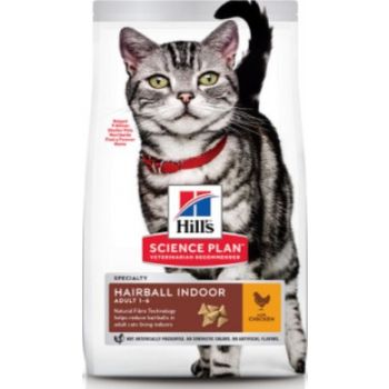  Hill’s Science Plan Hairball Indoor Adult Cat Food With Chicken 3kg 