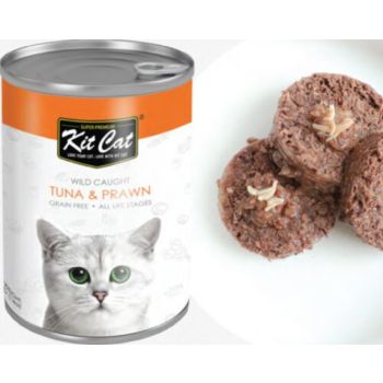 Kit Cat Wild Caught Tuna with Prawn Canned Cat Food 400g 