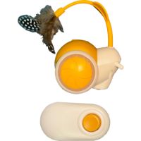 SNAIL SHAPED INTERACTIVE  REMOTE CONTROL  CAT TOYS  CAR ORANGE (6972938685847)