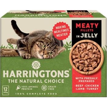  Harringtons Meat in Jelly Wet Cat Food Multipack 
