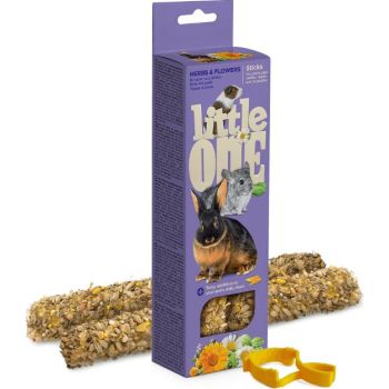  Little One Sticks for guinea pigs, rabbits, degus and chinchillas with herbs and flowers 2x55g 