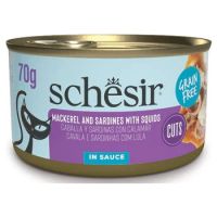 Schesir Grill Wholefood Cat Can Mackerel And Sardines With Squid 70g