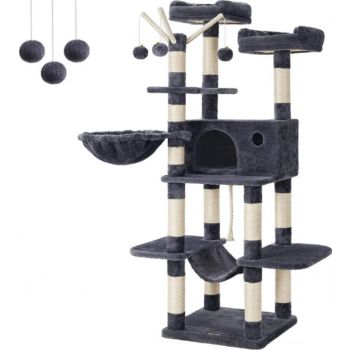  Cat Choice Cat Tower With Multi Level Resting Point, Sisal Post, Plush Toy, Hammock, Plush Perch And Pet House-50x50x164cm, (8.5cm Diameter Sisal Tube) 