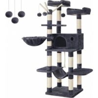 Cat Choice Cat Tower With Multi Level Resting Point, Sisal Post, Plush Toy, Hammock, Plush Perch And Pet House-50x50x164cm, (8.5cm Diameter Sisal Tube)