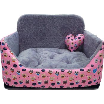  Puppod Sofa Pet Bed Pink 2in1 