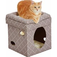 Curious Cat Cube – Mushroom 16 W x 17 H x 16 L