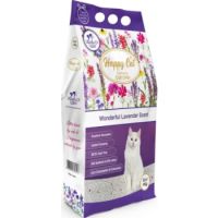 Happy Cat Bentonite Dust Free Clumping Cat Litter - Wonderful Lavender Scent - 5L