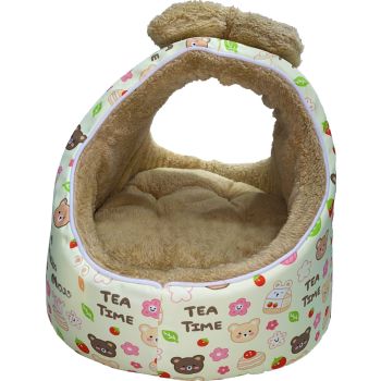  Puppod Pet Basket Bed Brown 