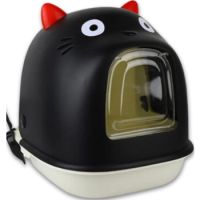 SAAS CAT CLOSED CAT LITTER BOX BLACK 55*42*45