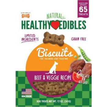  Healthy Edible Grain Free Biscuit Beef & Veggie Flavor 12 oz 