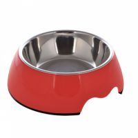 Nutrapet Melamine Round Bowl  Red L:22 * 7.5Cms 700/ml23.6oz