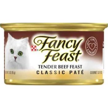  Purina Fancy Feast Classic Tender Beef Cat Wet  Food 85g 