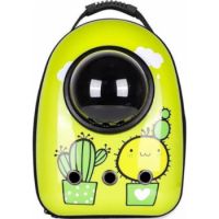 Woofy Cactus Printed Transparent Capsule Pet Travel Backpack – 42×32 x29 cm