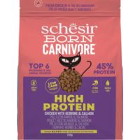 Schesir Born Carnivore Grain Free Oven Baked Dry Food [High-Protein] For Cat - Chicken & Herring 255g