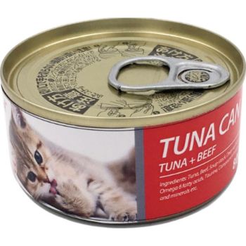  Bioline Cat Wet Food Tuna Beef Can 80g 