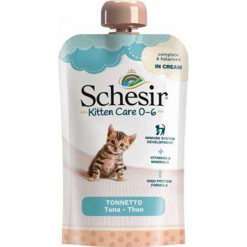  Schesir Kitten Pouch Cream 0-6 Tuna Wet Food 150g 