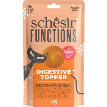  Schesir Functions Digestive Topper Adult Cat Pumpkin & Wheatgrass 40G 