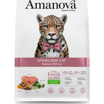  Amanova Dry Sterilised Cat Salmon Deluxe - 1.5kg 