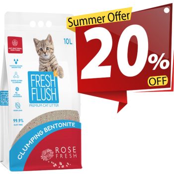  Fresh Flush 10 LT Rose Scented Cat Litter 