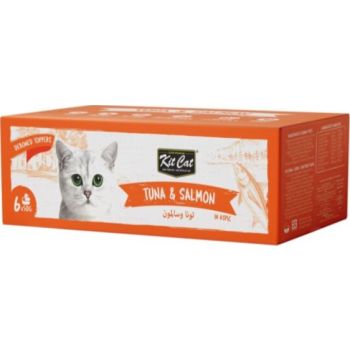  Kit Cat Deboned Tuna & Salmon Toppers 6x50g 